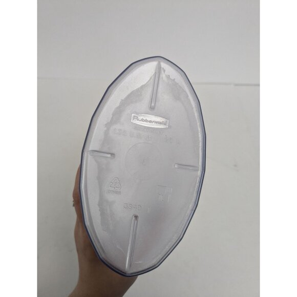 Rubbermaid Servin' Saver 1.32 Qt Food Clear Oval Container White Lid #384D - Picture 2 of 5